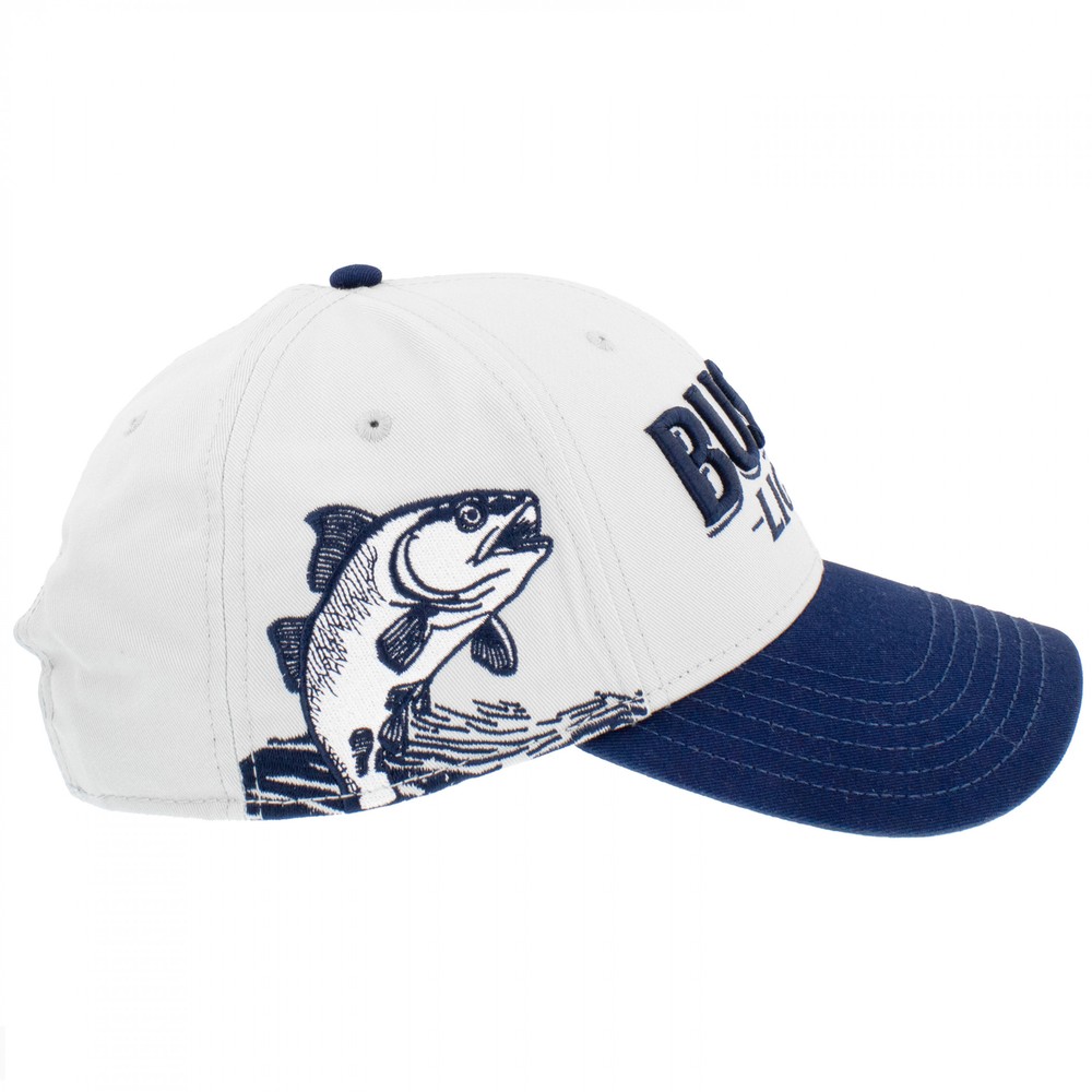 Busch Light Bass Fishing Adjustable Hat Grey