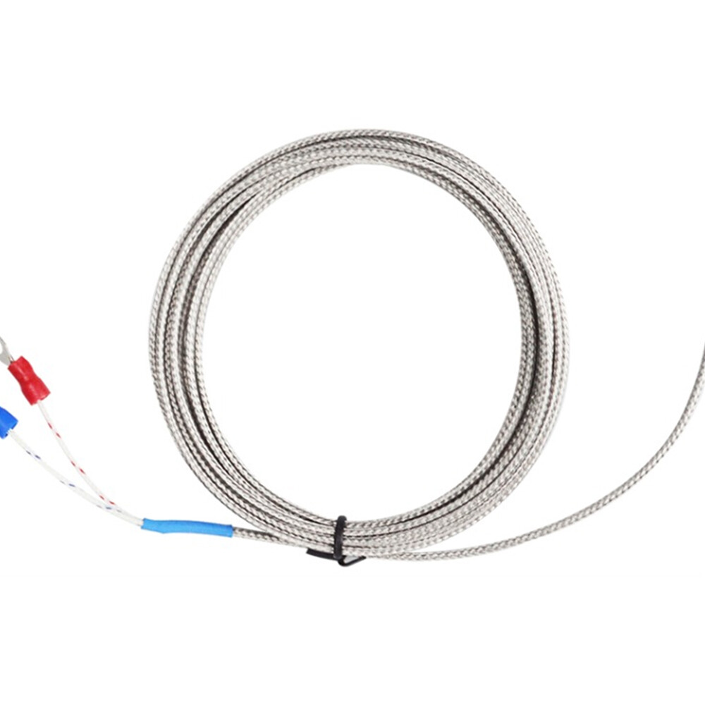 M6 M8 Threaded Temperature Sensor K-type E-type Thermocouple Probe 0.2m-5m Cable