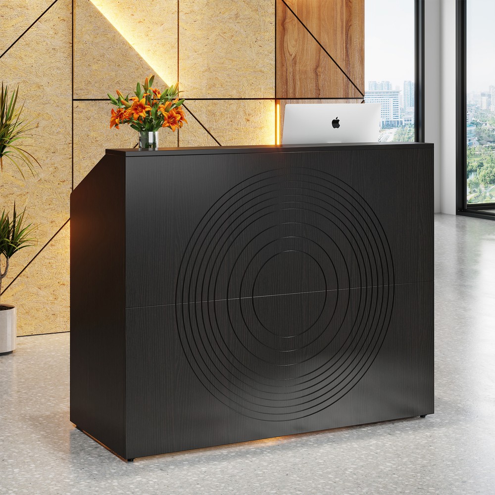 Tribesigns Reception Desk with Counter, Modern Front Desk Reception Room Table
