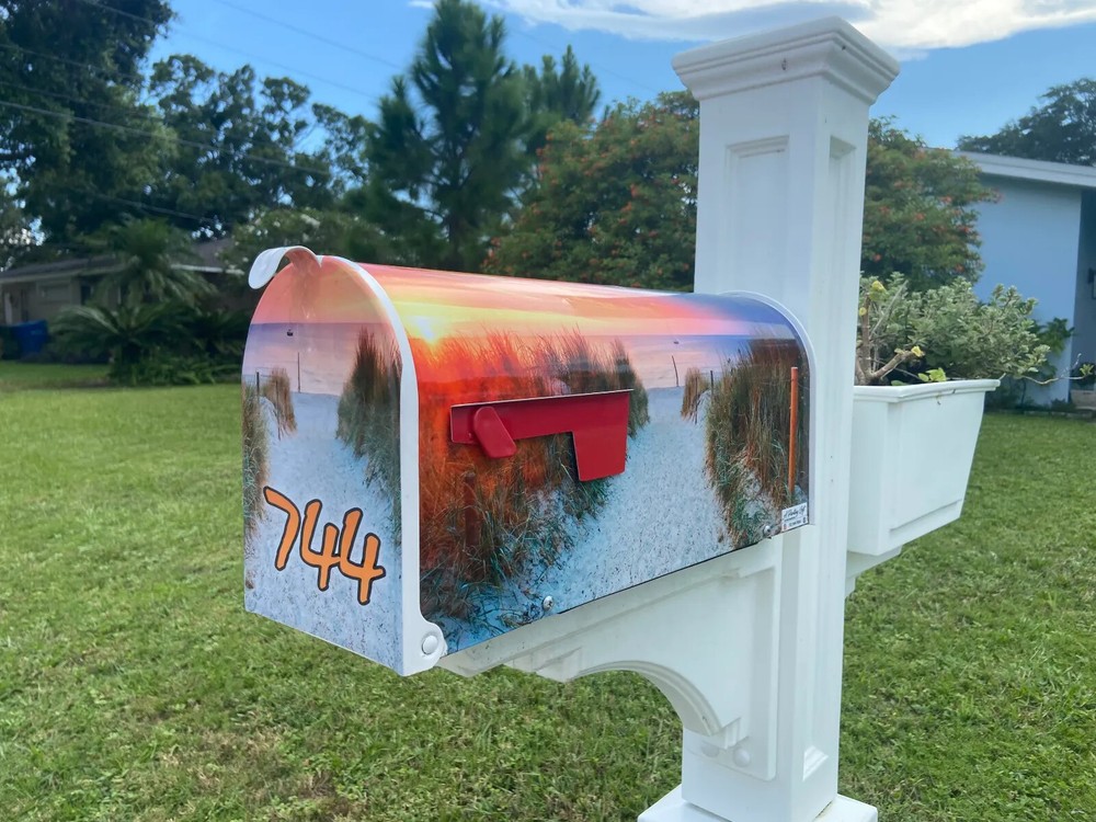 Beach Decor Custom Mailbox - Personalized gift for her
