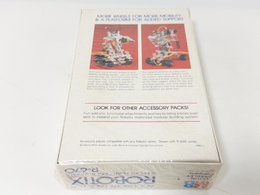 ROBOTIX - Accessory Pack, Support Platform & Wheels, MB #R-670, Sealed, New