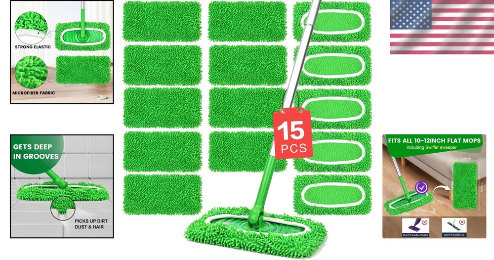 Replacement Wet Mopping Pads - Washable Cloths Bundle