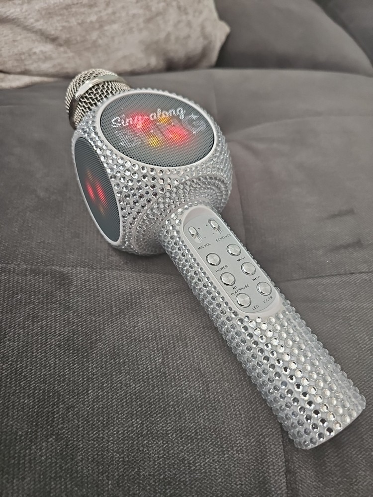 Silver Bing Wireless Sing-Along Karaoke Microphone