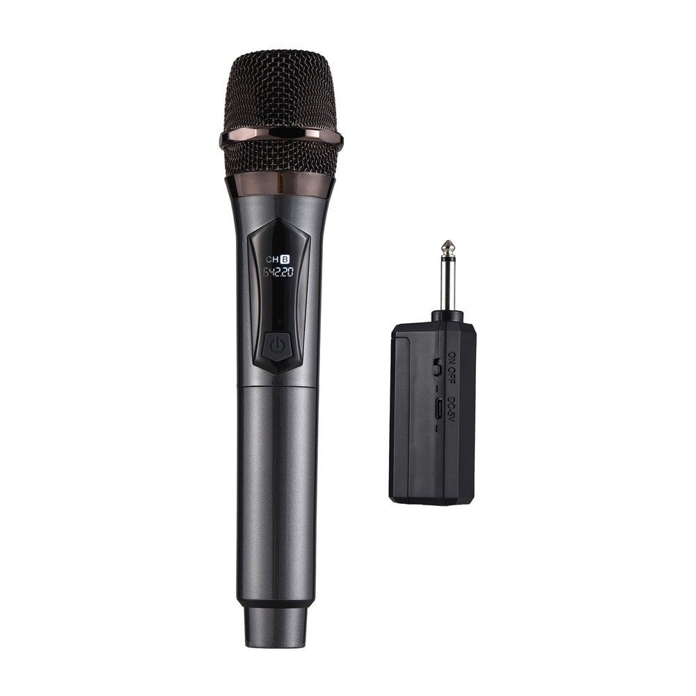 Wireless Microphone System Receiver With Handheld Mic Anti-Howling For UVYS
