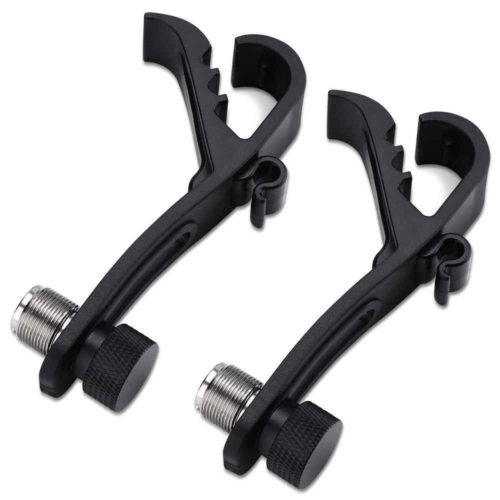 2PCS Drum Microphone Clip, Adjustable Mic Mount Clamp Holder Mic Securing Cli...
