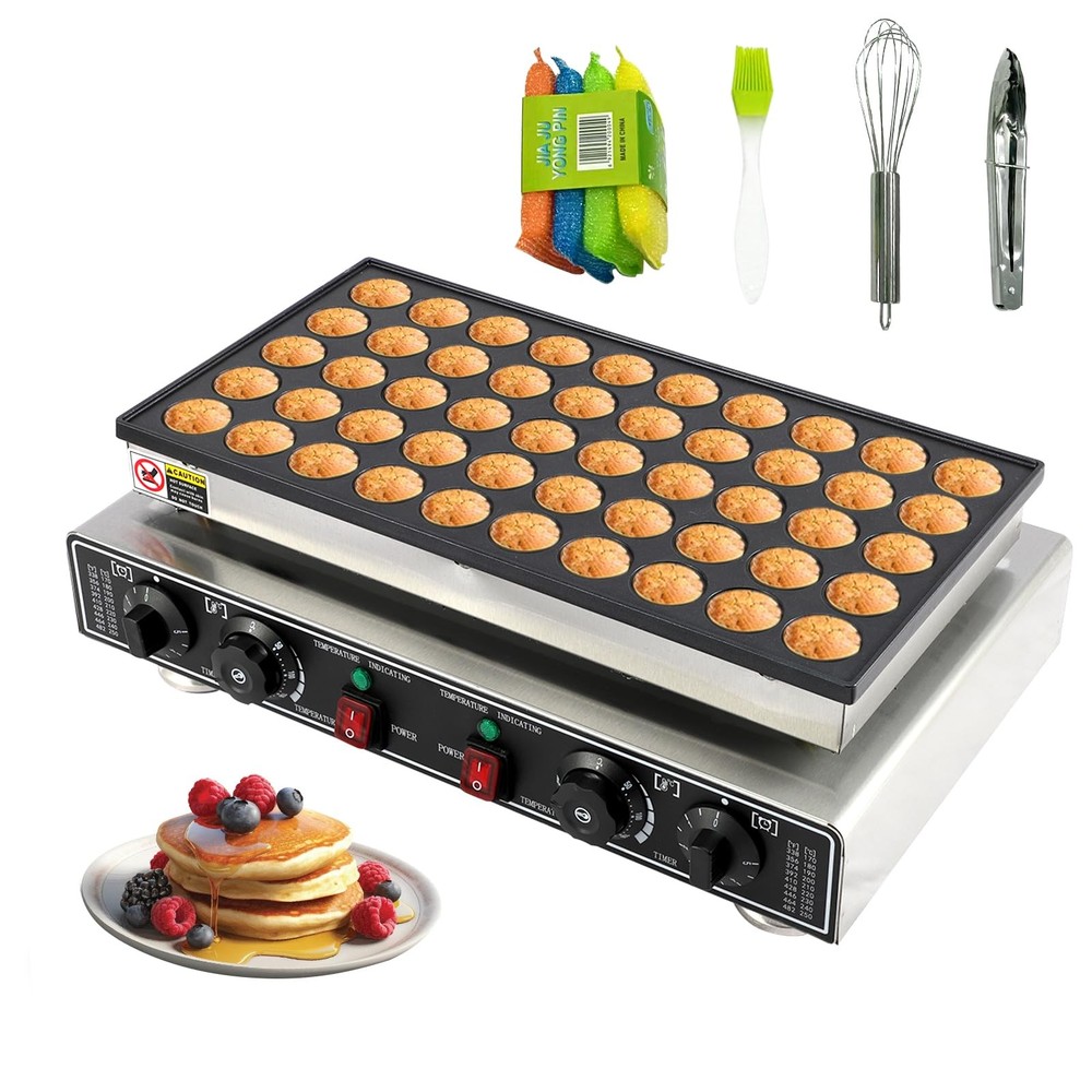 Mini Pancake Maker Machine, 50pcs Electric Nonstick Waffle Dutch Pancake Maker