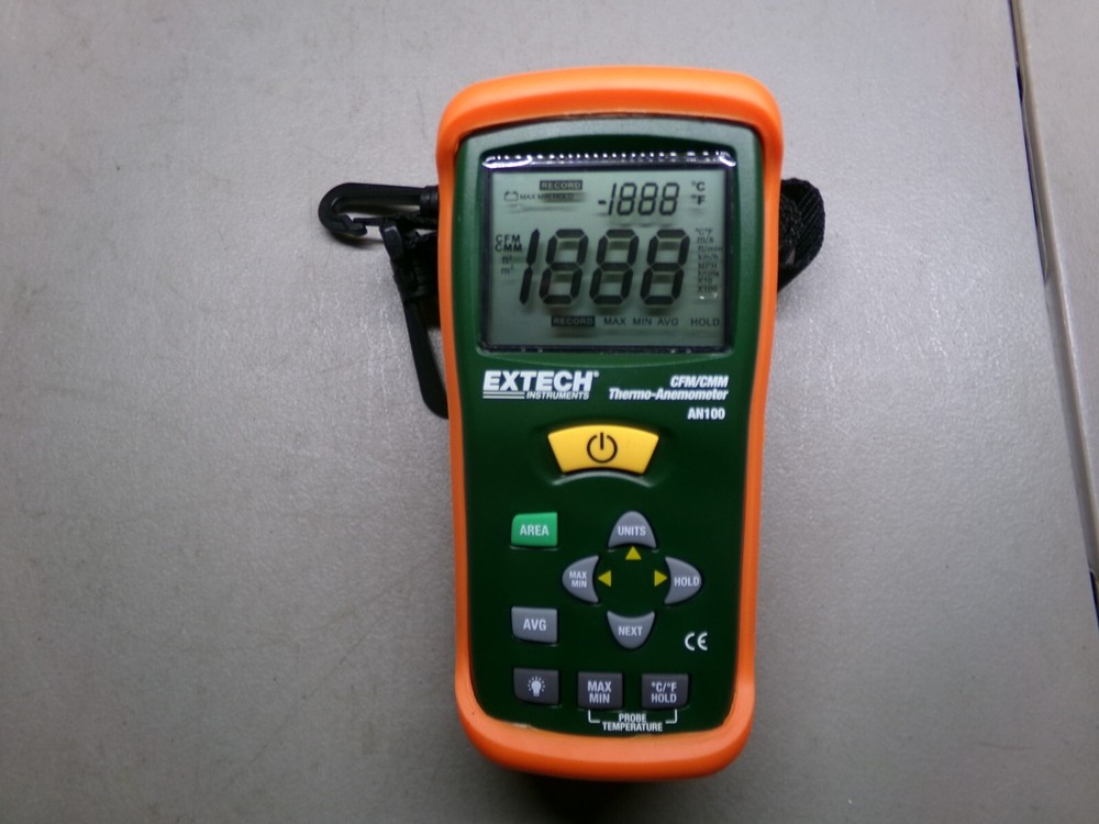 EXTECH AN100 CFM/CMM THERMO-ANEMOMETER