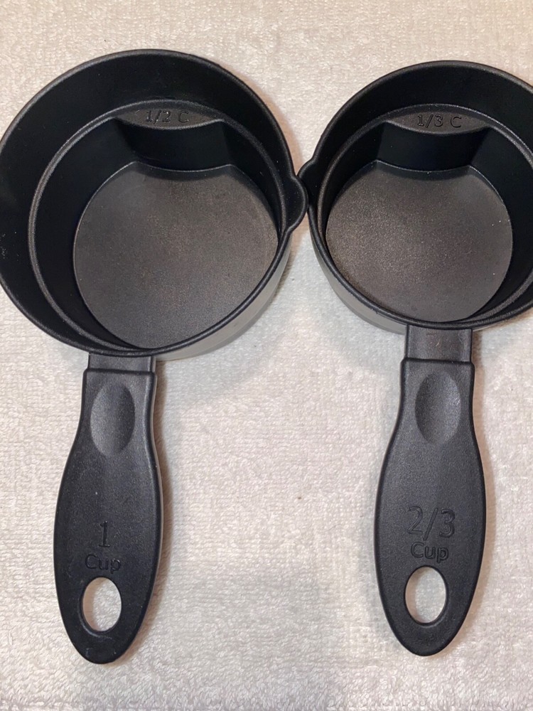 Measuring Cups and Spoons set, 8 piece black