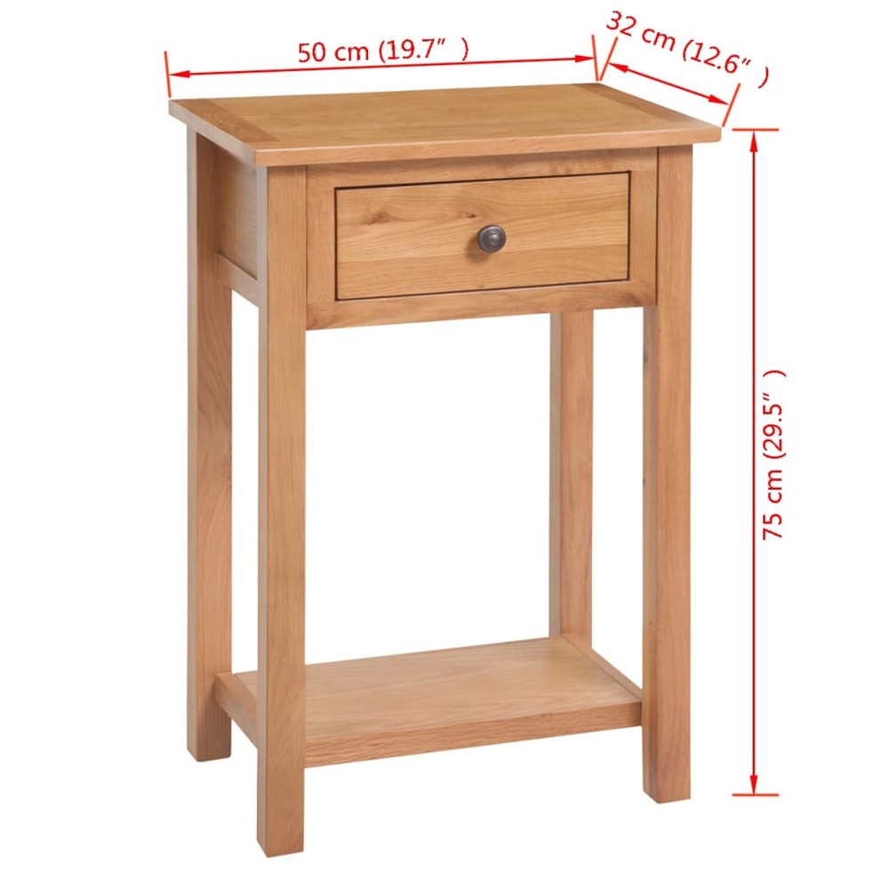 Console Table Hallway Table Accent Table Entryway Table Solid Wood Oak vidaXL
