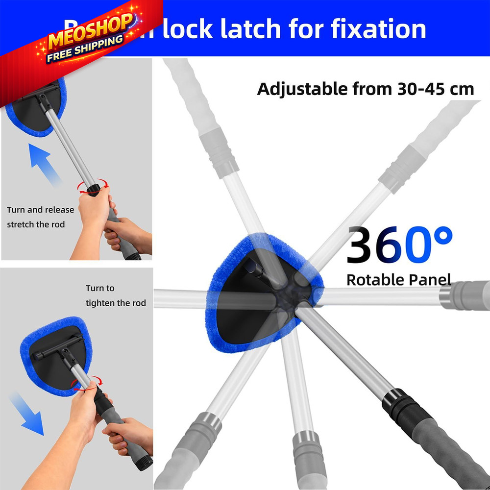 desin Windshield Cleaning Tool, Car Window Cleaner Blue