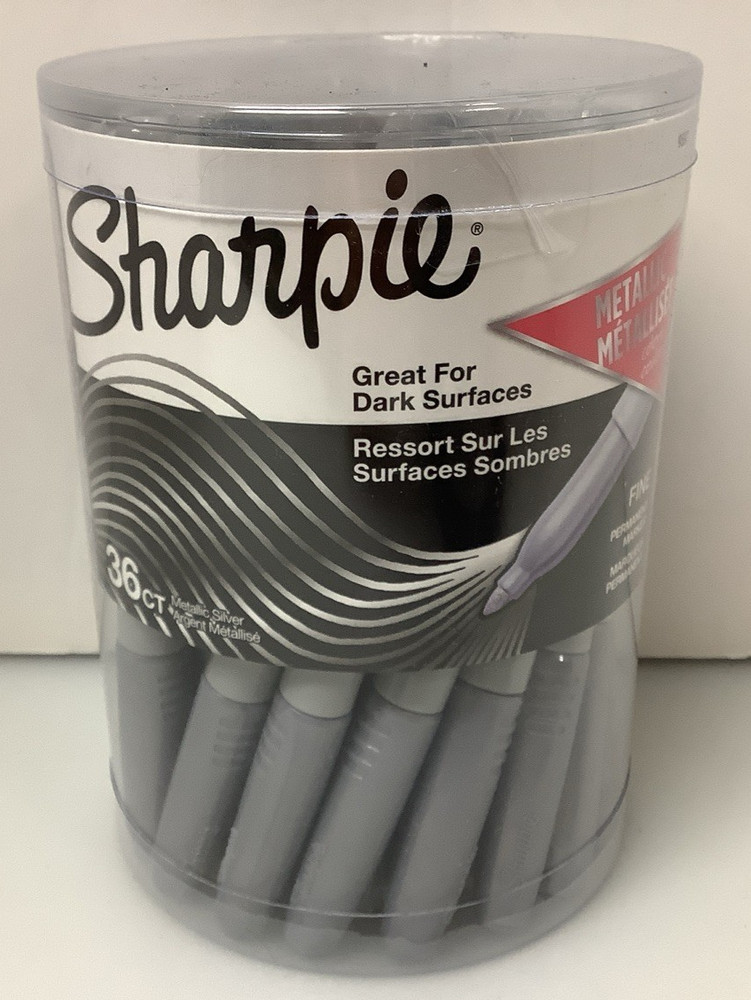 36 pack Sharpie Metallic Fine Point Permanent Markers METALLIC SILVER
