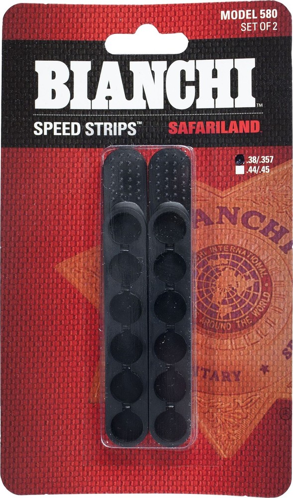 Bianchi 580 Speed Strips Pair, Black, .38/.357 Caliber: 20054