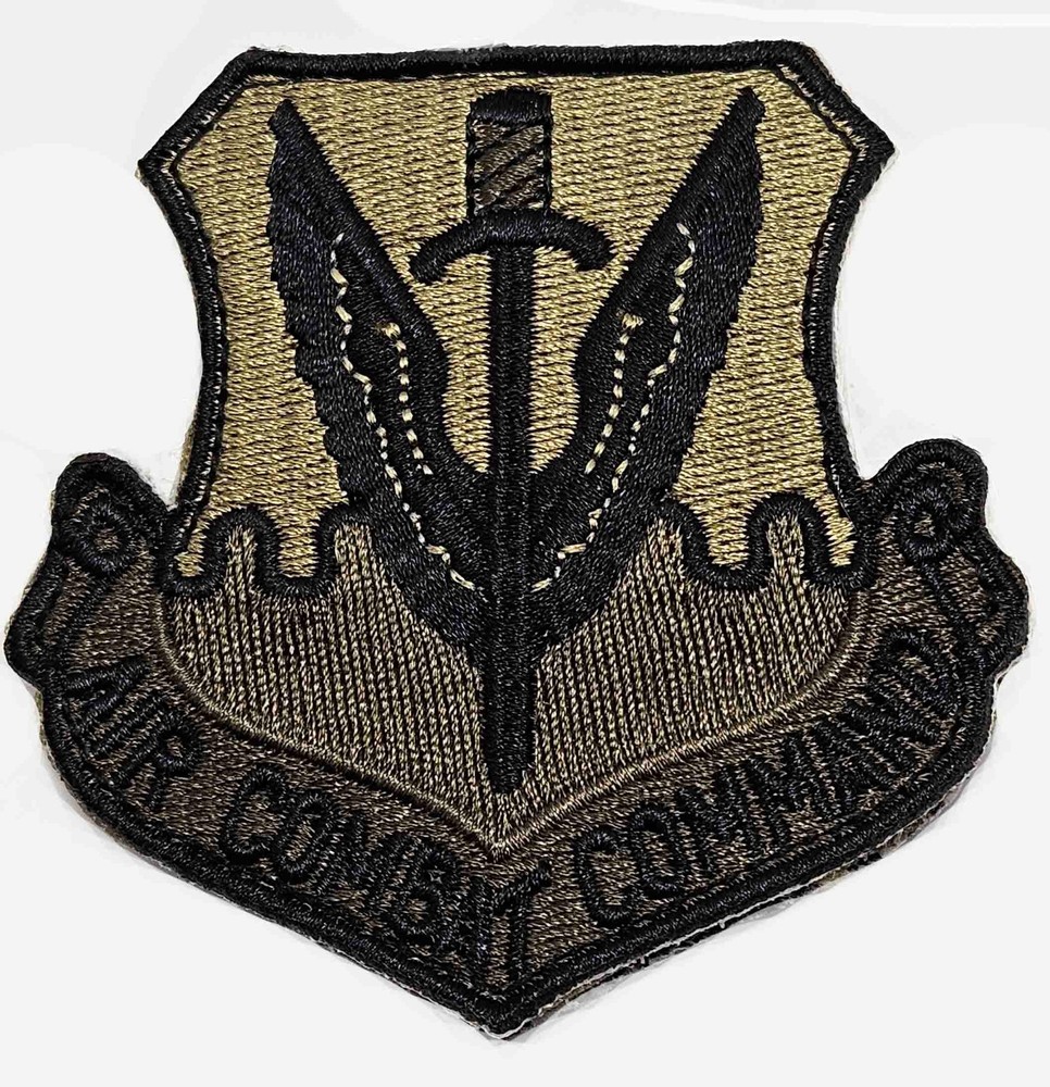 US Air Force Air Combat Command Subdued Hook Back Patch