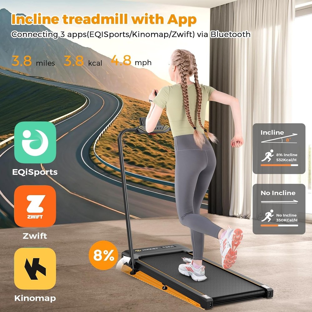 Home Electric Treadmill Folding Compact Walking Running Exercise Machine for Fit