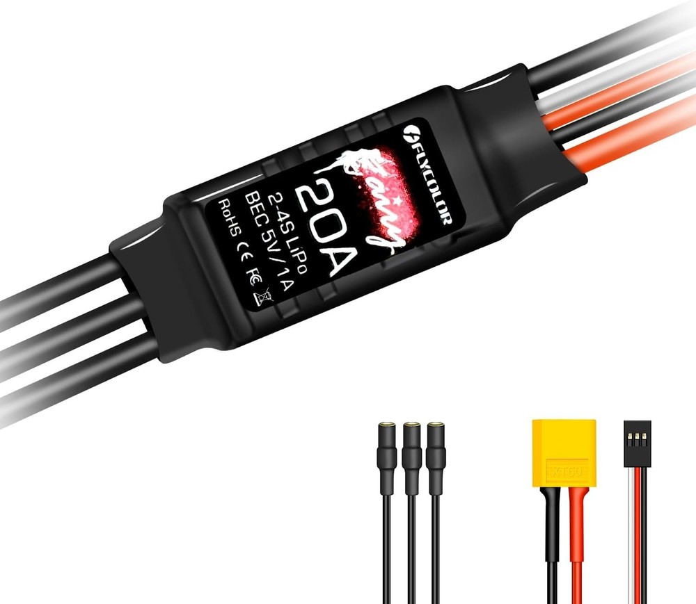 High-Performance 20A Brushless Motor Controller - Lightweight, Small & Reliable