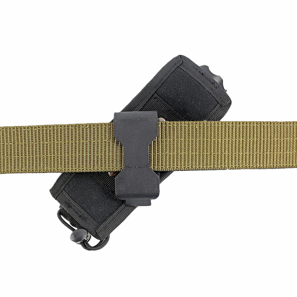 Tactical Flashlight Holster for Open Top Flashlight Holder 360 Degrees Rotatable