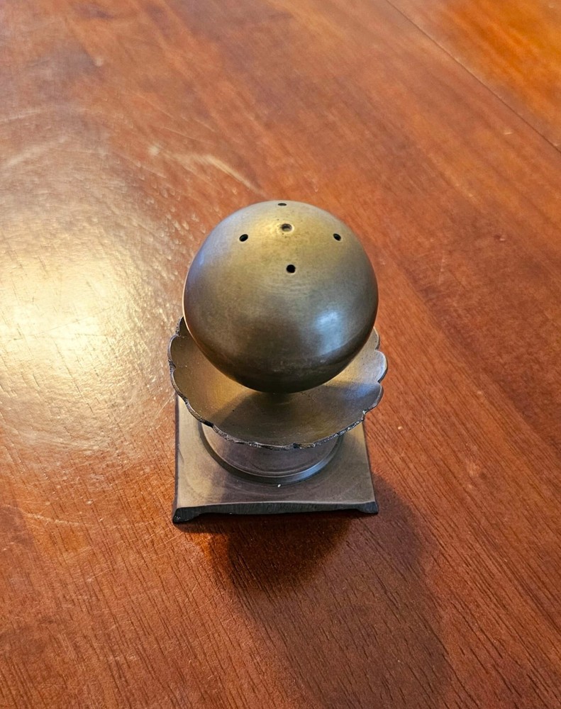 Vintage Solid Brass Incense Stick Holder w/Inner Tray 3"x2.5"