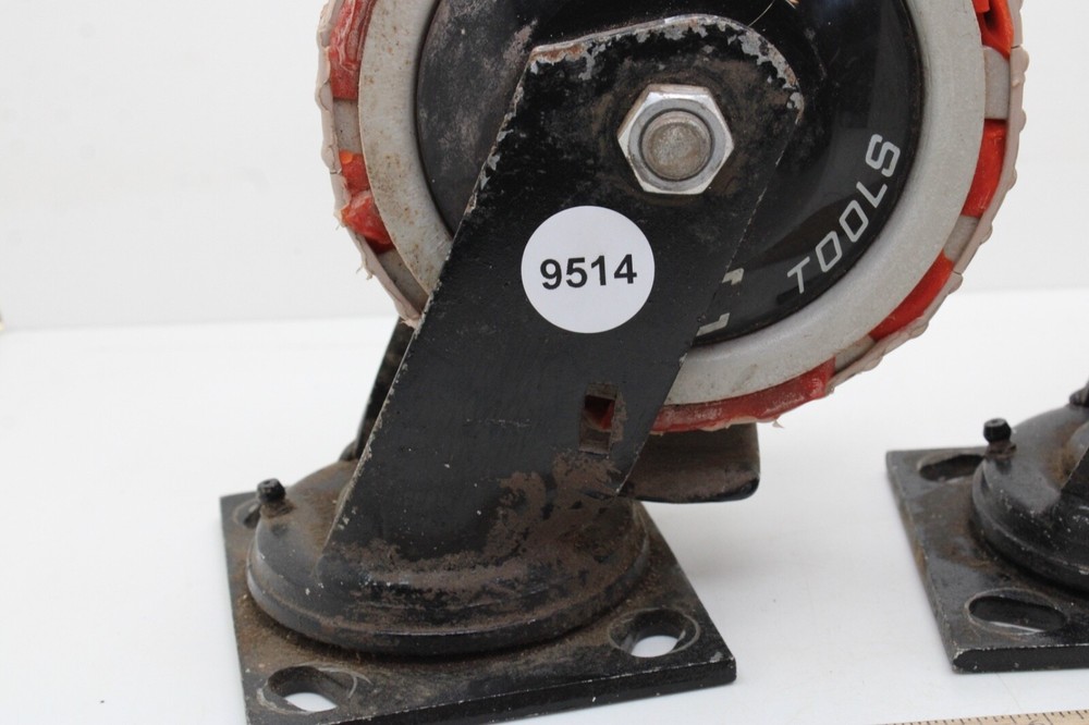 (2) Mac Tools 6" x 2" Tool Box Caster Wheel With Lever Lock