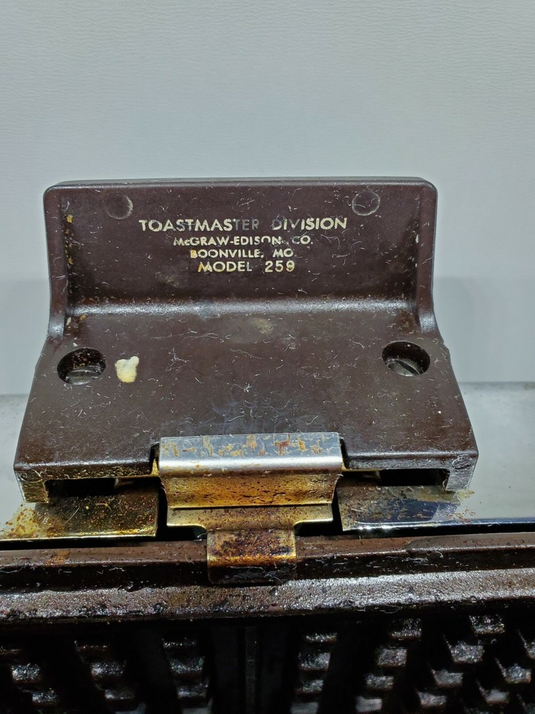 Vintage Toastmaster 259 Chrome Waffle Maker Griddle Combo