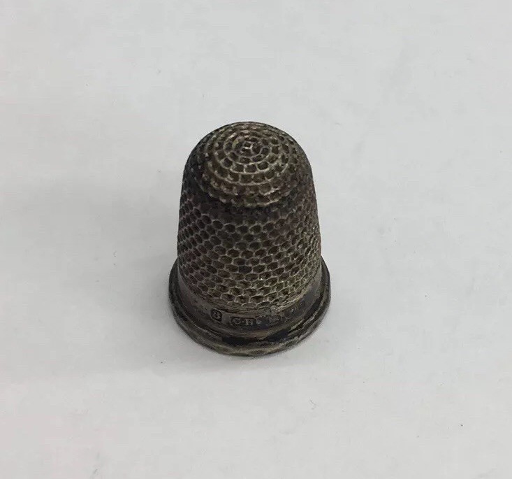 Charles Horner Circa 1903 Antique Solid Silver Thimble Size 8 6.2g