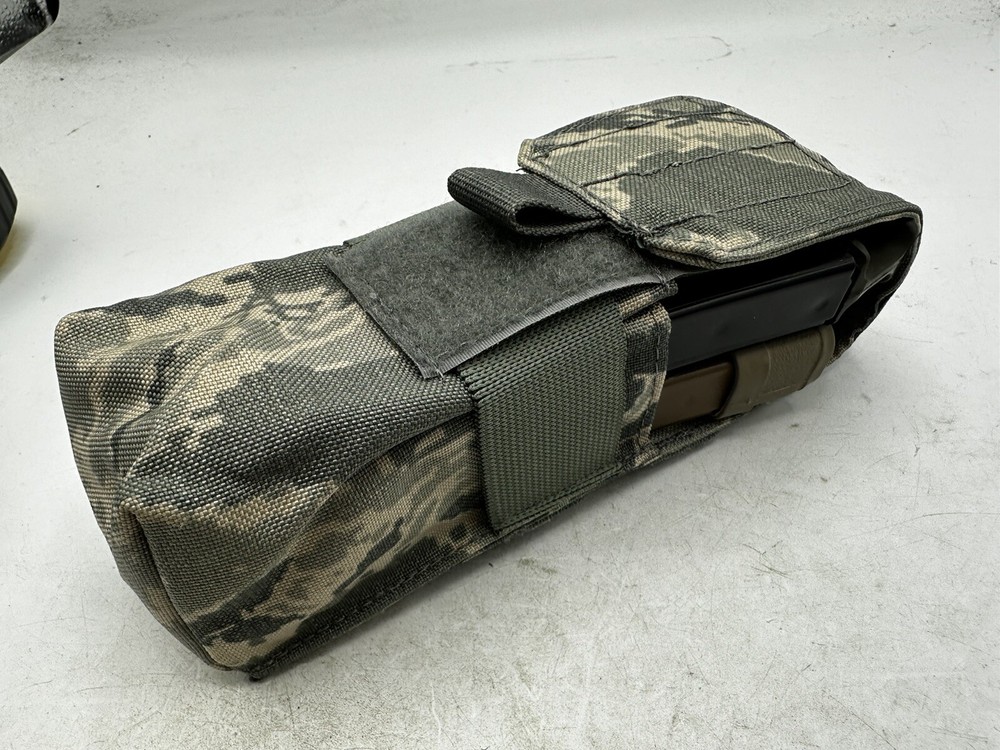 USAF ABU Double Stack Single MOLLE Magazine Rifle Mag Pouch Tiger Stripe NEW
