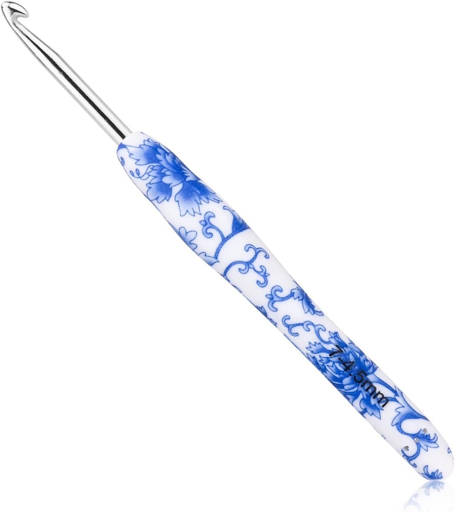 4.5 mm7 Crochet Hook, Ergonomic Handle for Arthritic Hands, Soft Rubber Grip ...