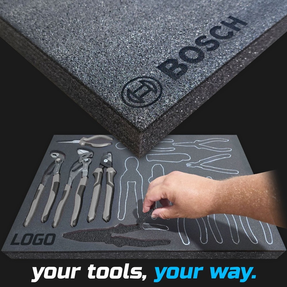 BOSCH DARK shadow foam tool tray insert storage organizer toolbox tool kit set
