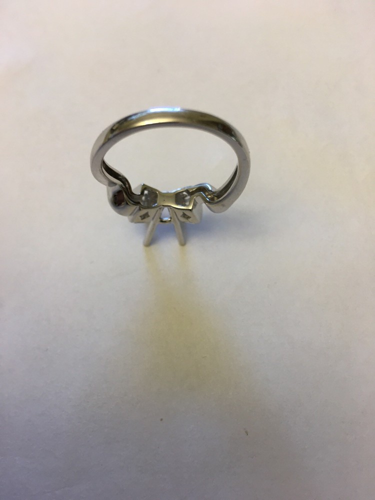 Solid 18k Gold And Diamond Engagement Ring Mounting