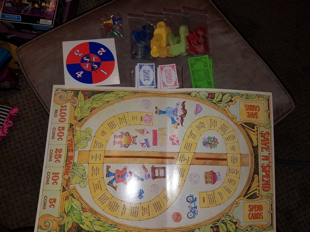 Used Vintage Current Save N Spend Board Game 1982 *READ DESCRIPTION*