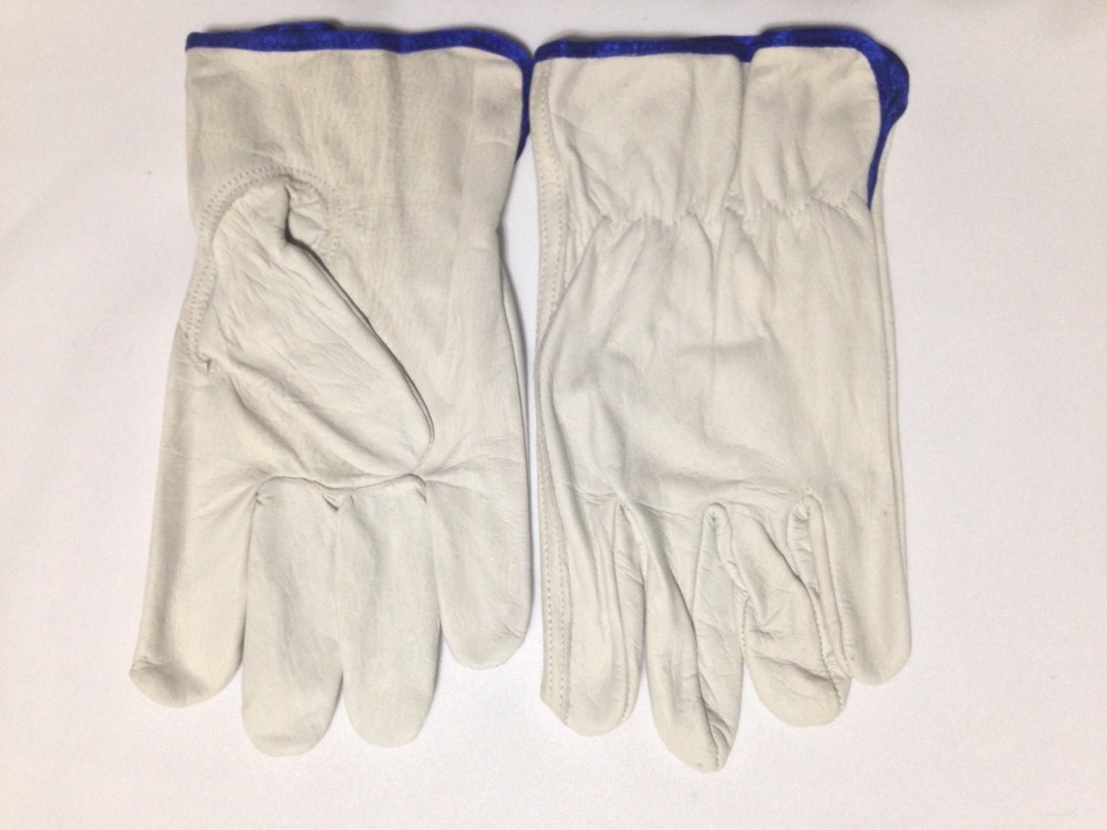 12 Pair Pack Cow Hide Grain Leather Driver, work ,safety golves Size (L)