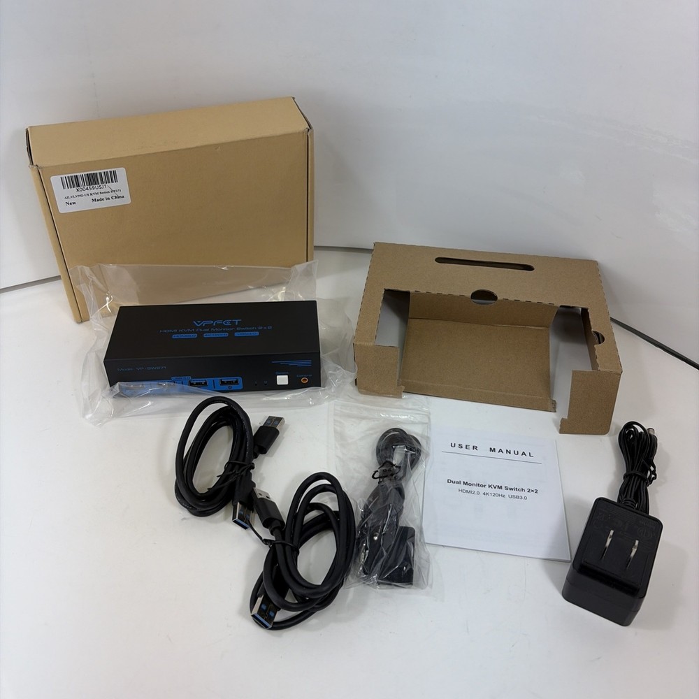 4K120Hz HDMI KVM Switch 2 Monitors 2 Computers 8K USB 3.0