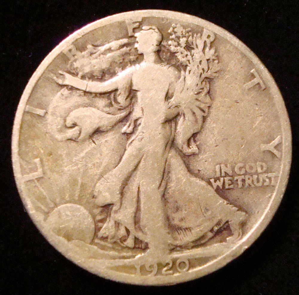 1920-S  Walking Liberty Half dollar