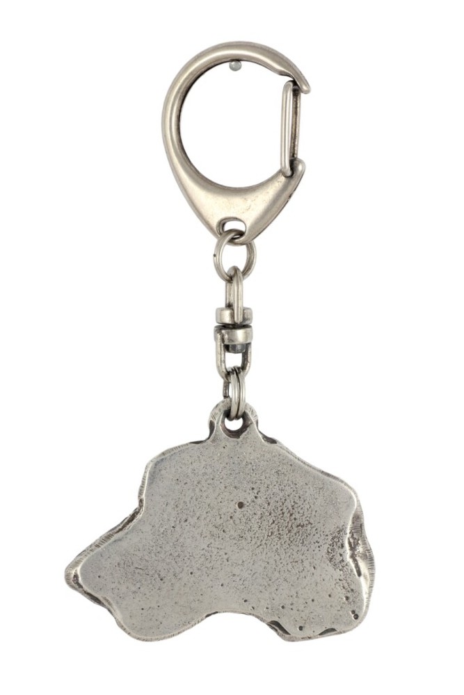 Irish Wolfhound - Silver-plated key ring with dog, handbag decoration, backpack