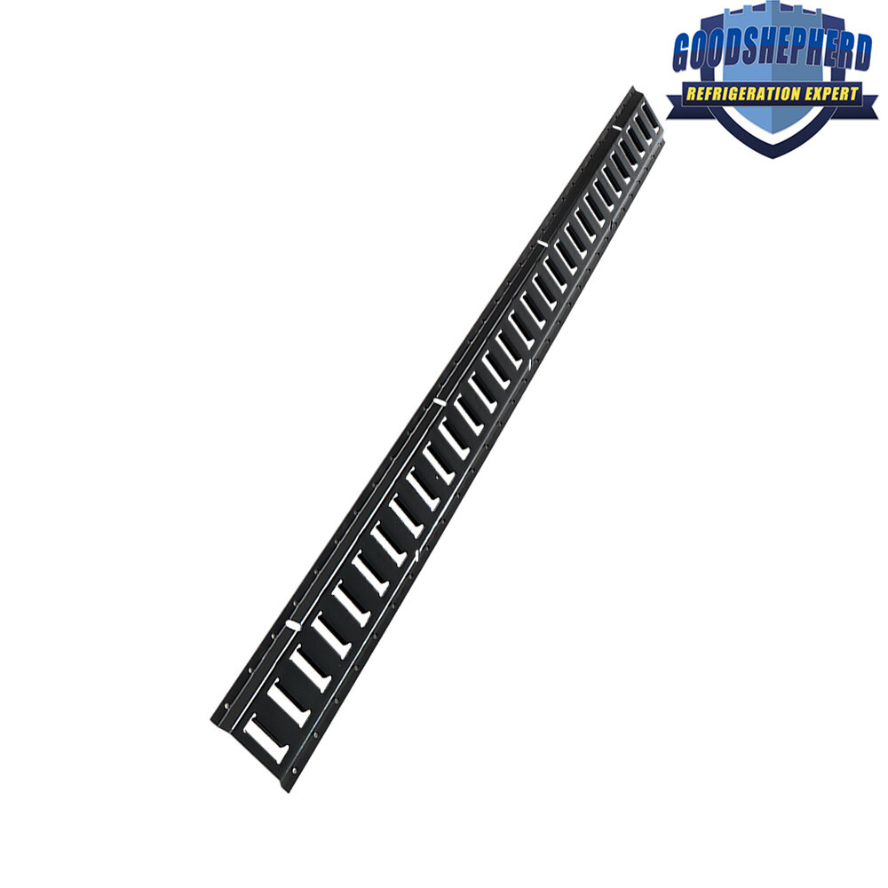 Black E Track Tie Down Rail Kit 5' E Track 8Pcs Bar Rails Powder Coated Steel