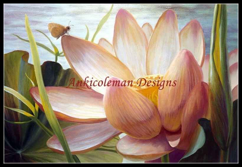 Lotus Landing - DIY Chart Counted Cross Stitch Patterns Needlework embroidery
