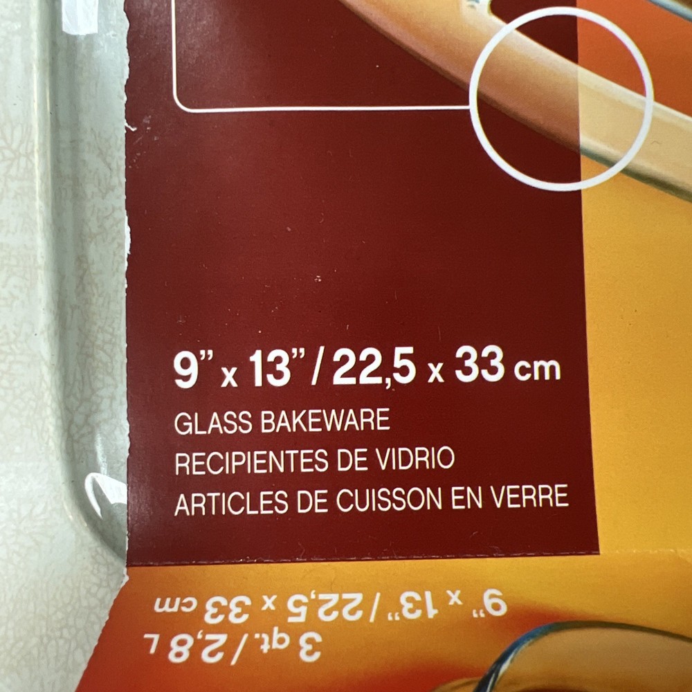 Pyrex Easy Grab Glass Bakeware 3 quart 9”x13”