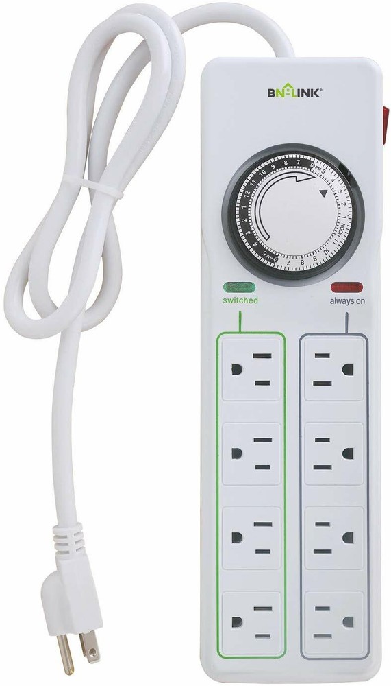 BN-LINK 8 Outlets Power Strip with 24hr programmable timer and surge protector