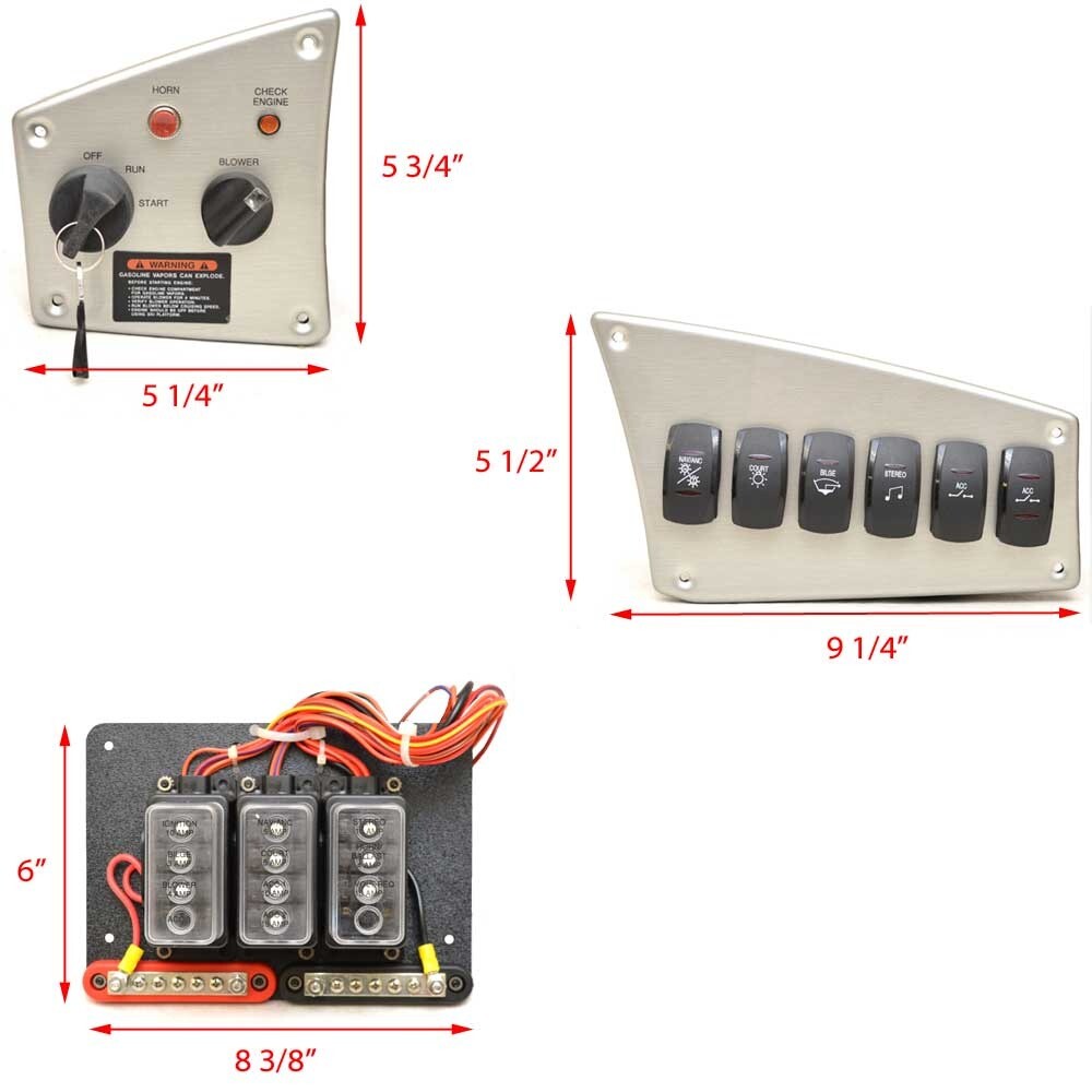 Moomba Boat Dash Panel Kit 113167 | 2013 Silver w/Breaker
