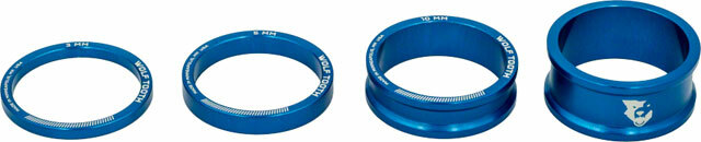 Wolf Tooth Components Headset Spacer Kit 3 5 10 15mm Blue