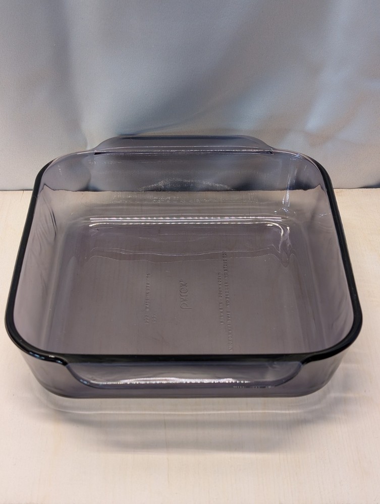 Pyrex Vision Ware Amethyst Baking Dish 8x8 Inch Square Casserole Pre-owned