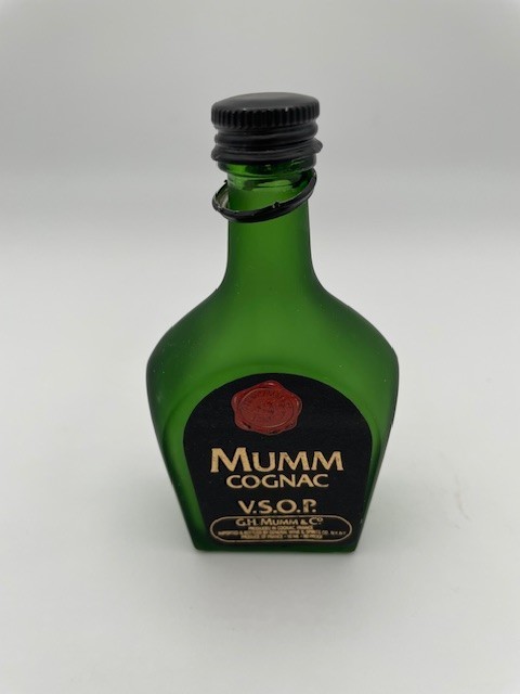 Vintage Mini EMPTY Mumm Cognac Bottle--50 ml