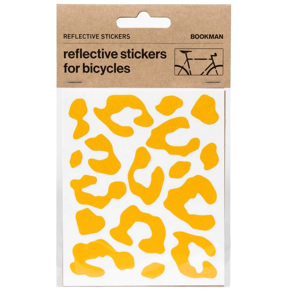 Bookman Visibility Reflective Stickers, Leopard, Yellow