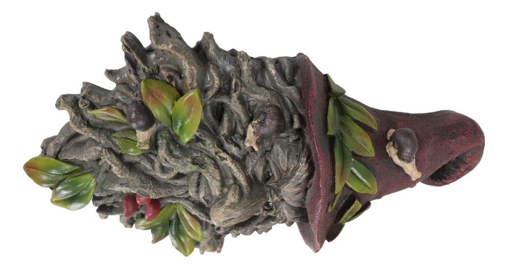 Celtic Toadstool And Snails Greenman With Magical Sorting Hat Wall Decor Plaque