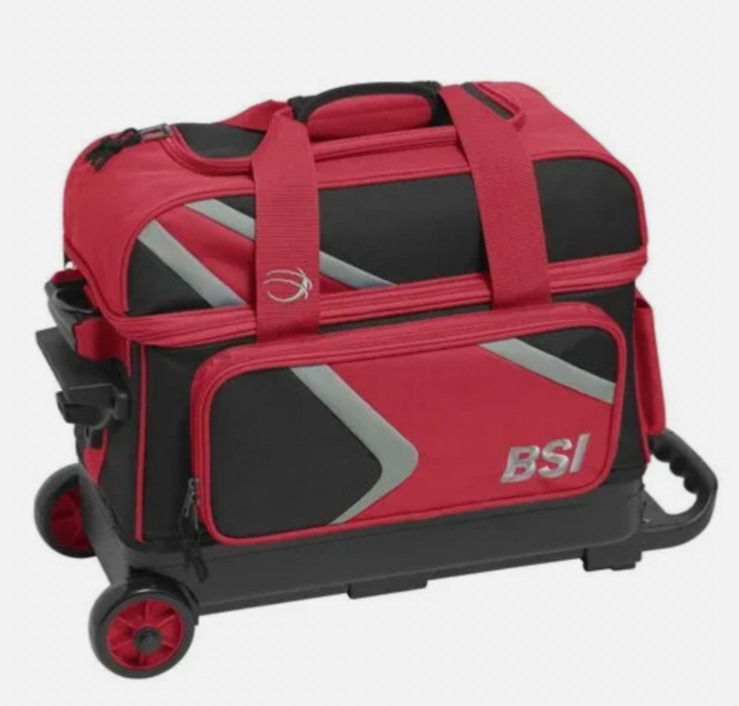 BSI Dash 2 Ball Double Roller Red Bowling Bag