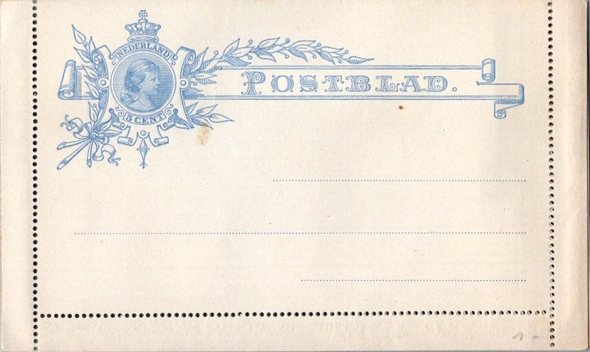 Netherlands Higgins & Gage A2 Unused.