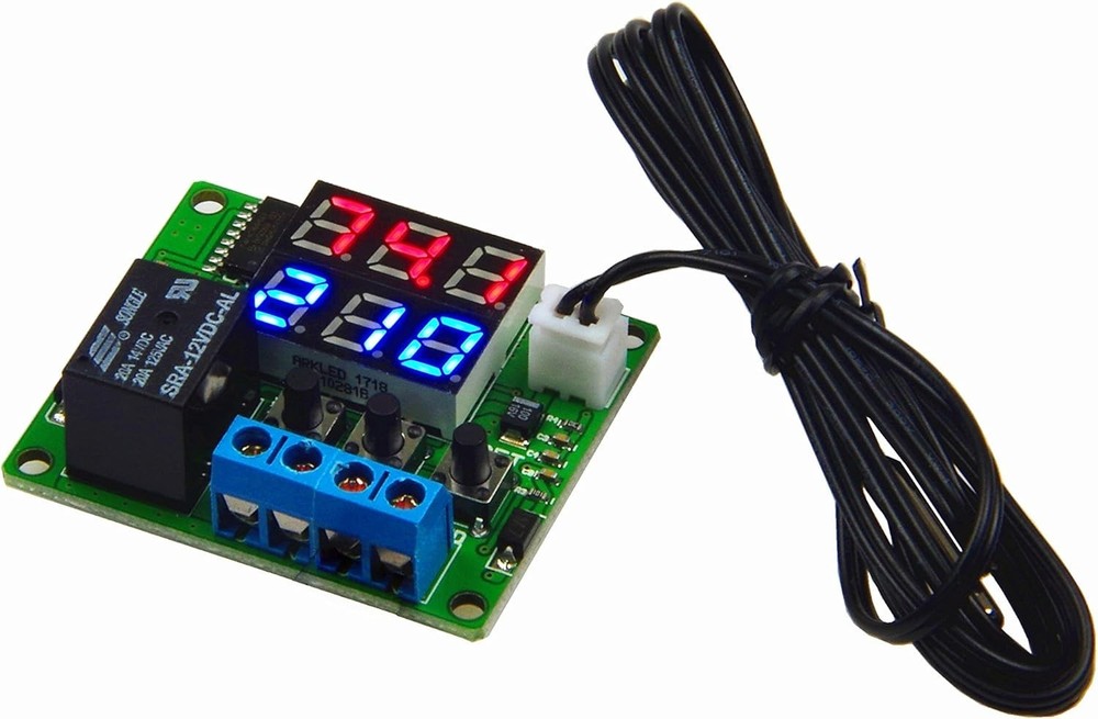 Versatile Digital Temperature Controller with Waterproof Sensor & LED Display