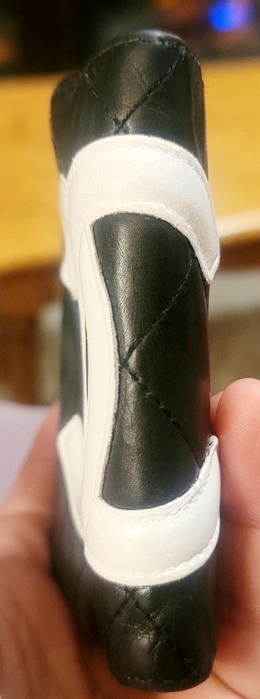 Authentic CHANEL CC Cambon leather quilted compact wallet