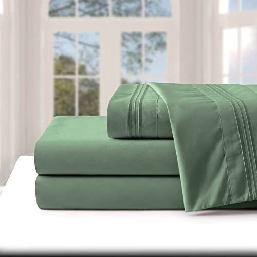 Manyshofu Extra Deep Pocket Queen Sheet Sets - Hotel Luxury 1800 Thread Count