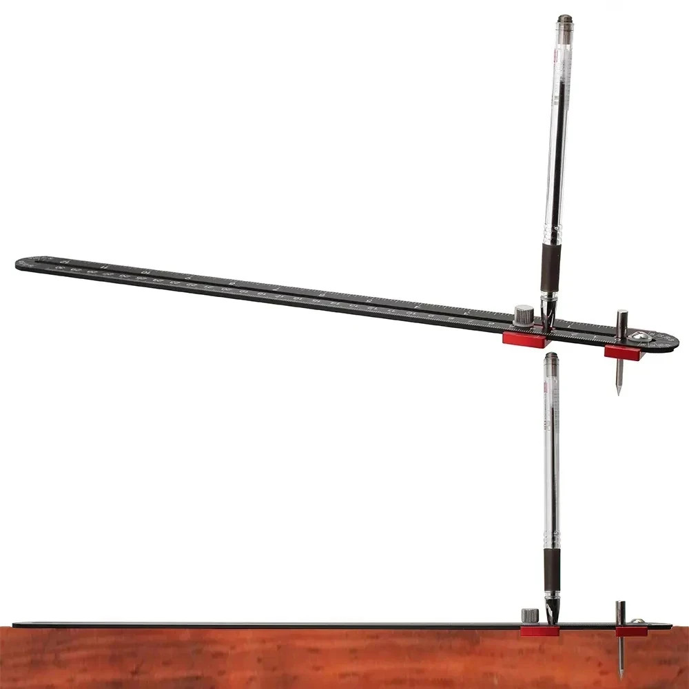Woodworking Drawing Compass Ruler High Precision Scribe Gauge Measurement Tools