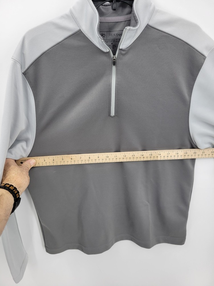 Jos A Bank Pullover Activewear Jacket Mens Medium Gray Leadbetter Golf